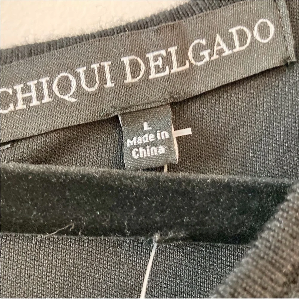 Black Striped Bodycon Dress Large Colorful Designer  NWT - Picture 6 of 7